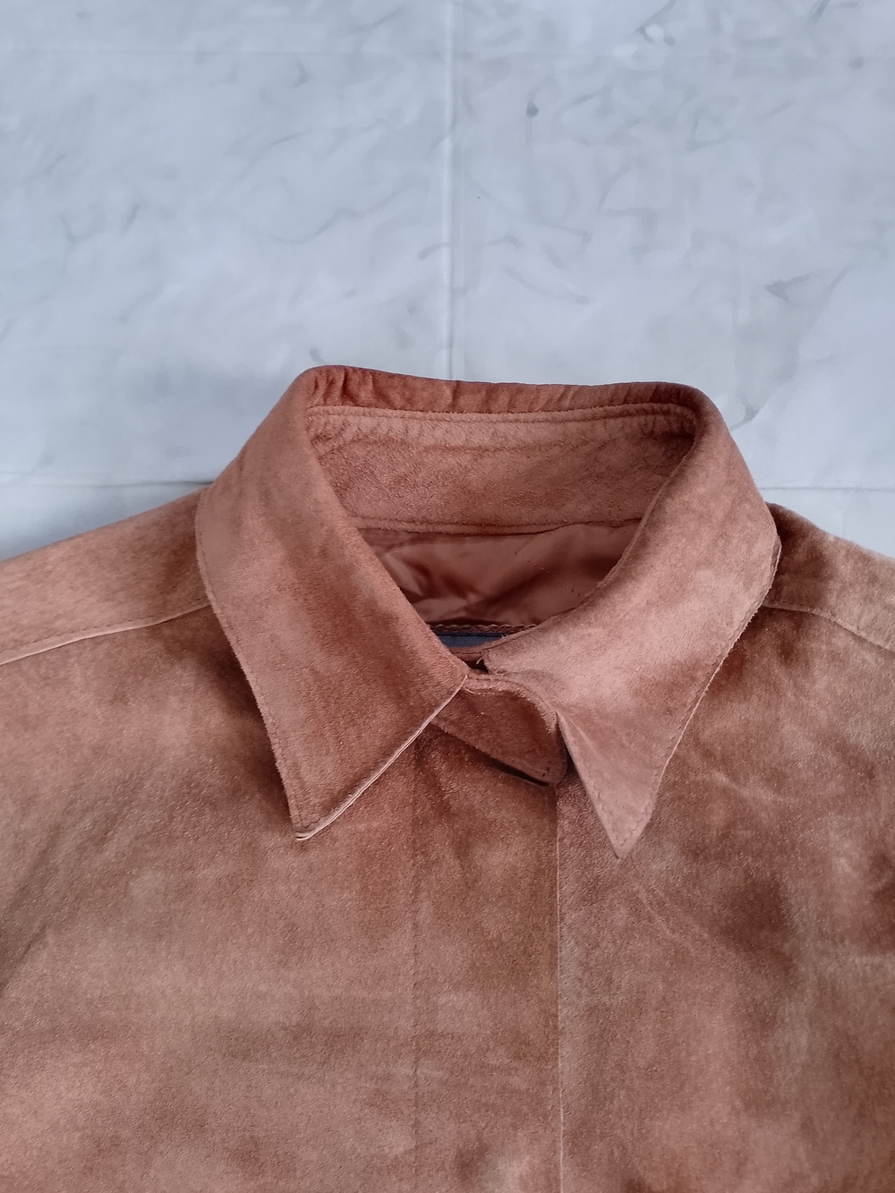 Vintage ROOTS Suede Button-Up Shirt Jacket - Brown - Picture 5 of 10